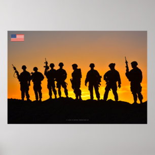 POSTER PERSONNEL AMÉRICAIN DE COMBAT