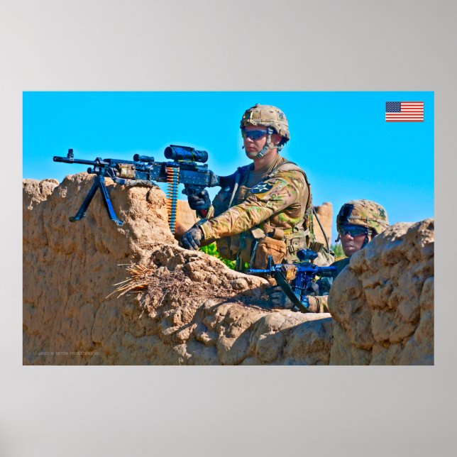 POSTER PERSONNEL AMÉRICAIN DE COMBAT (Devant)
