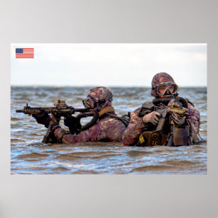 POSTER PERSONNEL AMÉRICAIN DE COMBAT