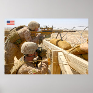 POSTER PERSONNEL AMÉRICAIN DE COMBAT