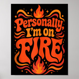 Poster Personnellement en feu Drôle de ménopause Bouffées
