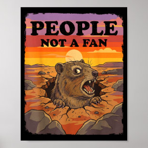 Poster Personnes de daman du rocher grincheuses Pas un gr
