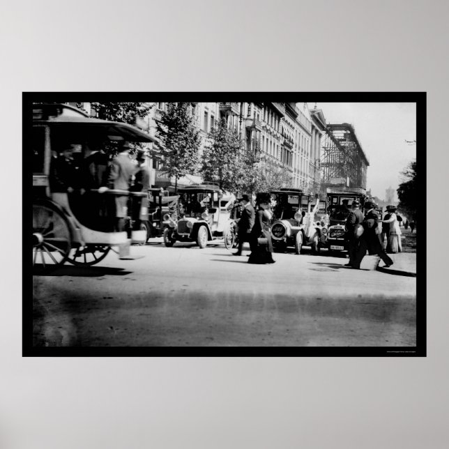 Poster Personnes et trafic à Berlin, Allemagne 1913 (Devant)