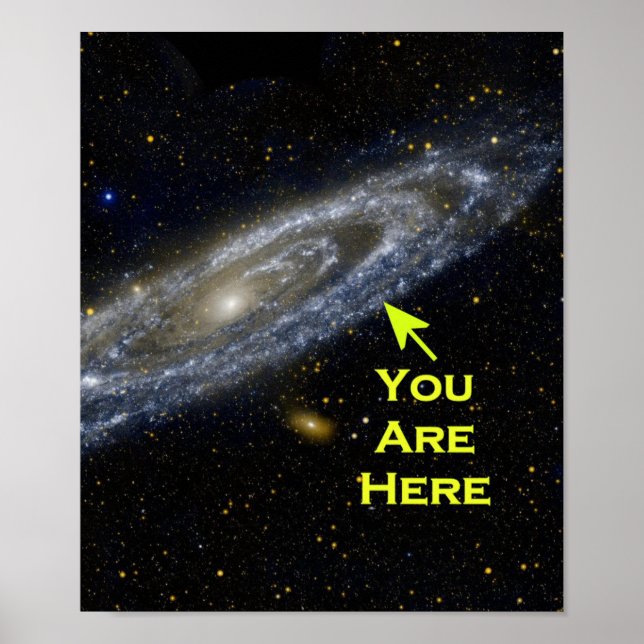 Poster Perspective Galactique. Vous êtes ici dans l'unive (Devant)