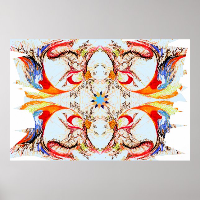 Poster Perspective Lumineuse Art contemporain (Devant)