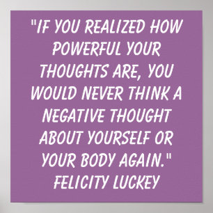 Poster Perte de poids pensées 10