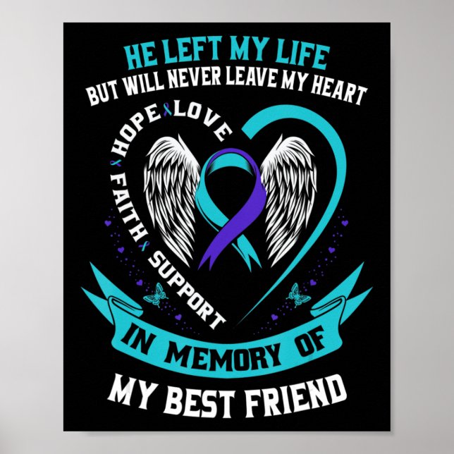 Poster Perte en mémoire de mon meilleur ami Sensibilisati (Devant)