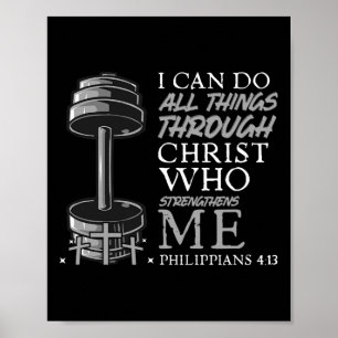 Poster Peseur chrétien capable de toutes choses Gym Bible