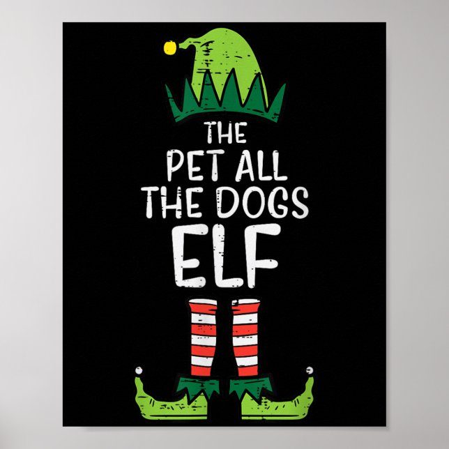Poster Pet All The Dogs Elf Xmas Christmas For Family  (Devant)