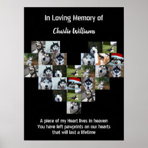 Poster Pet Memorial Gift Pet loss Custom Photo collage 