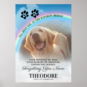 Poster Pet Memorial Rainbow Bridge