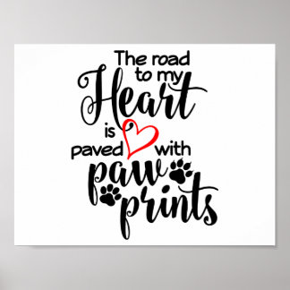 Poster Pet Paw Heart