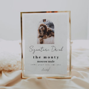 Poster Pet Signature Boire avec photo