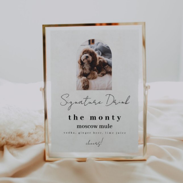 Poster Pet Signature Boire avec photo (Créateur téléchargé)