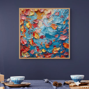 Poster Pétales en mouvement – Floral abstrait expressif