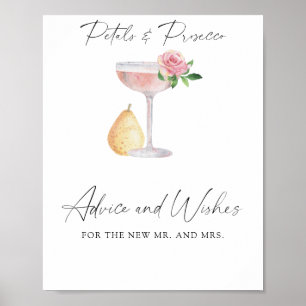 Poster Pétales & Prosecco - conseils et vœux