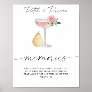Poster Pétales & Prosecco - souvenirs avec la mariée