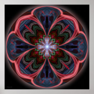 Poster Pétales Vivids Mandala - Imprimer