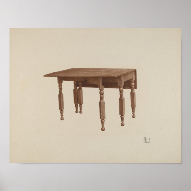 Poster Peter C. Ustinoff Gateleg Table c. 1942 (Devant)
