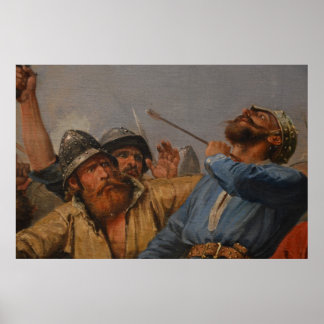 Poster Peter Nicolai Arbo - La bataille du pont de Stamfo