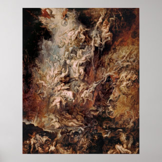 Poster Peter Paul Rubens - Chute des Damnés (1620) Post