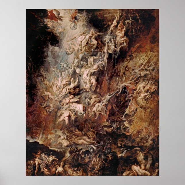 Poster Peter Paul Rubens - Chute des Damnés (1620) Post (Devant)