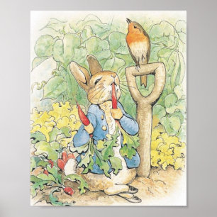 Poster Peter Rabbit In The Garden - Beatrix Potter