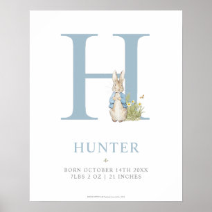 Poster Peter Rabbit   Personalized Letter H
