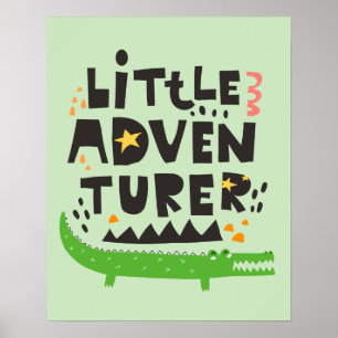 Poster Petit alligator aventurier