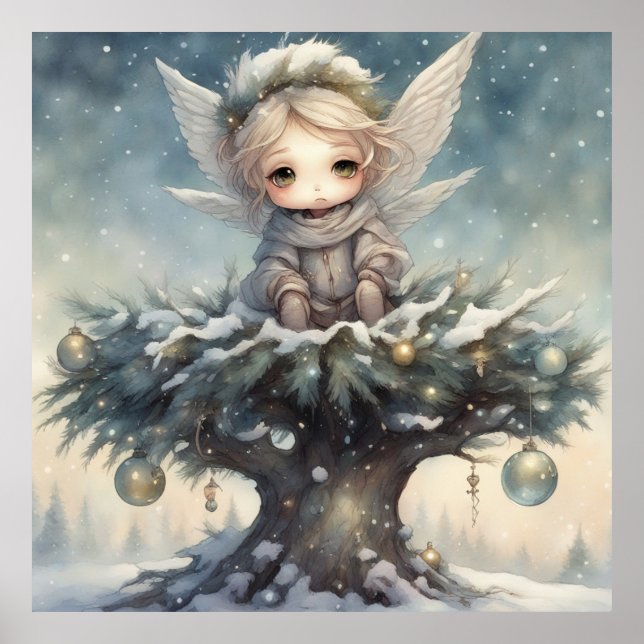Poster Petit Ange de Noël (Devant)