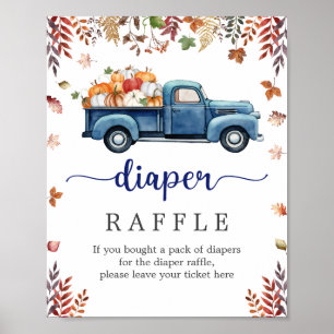 Poster Petit Baby shower Citrouille Déchets Signe