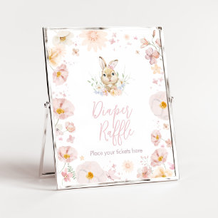 Poster Petit Baby shower de lapin de lapin, chapeau
