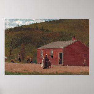 Poster Petit bac de l'école rouge par Winslow Homer
