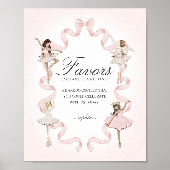 Poster Petit Ballerina Favore Symbole d'Anniversaire (Devant)