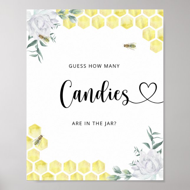 Poster Petit BEE devine combien de bonbons  (Devant)