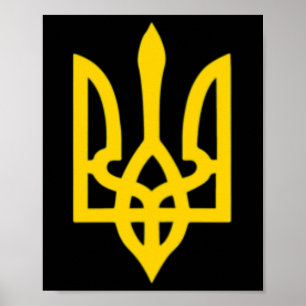 Poster Petit blason ukrainien symbole de drapeau signe lo
