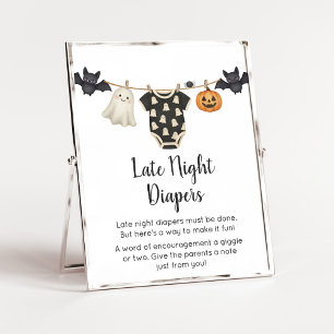 Poster Petit Boo Clothesline Baby Late Night Diaper Signa