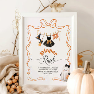 Poster Petit Boo halloween Clothesline Diaper tombole
