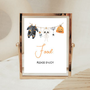 Poster Petit Boo Halloween Linge à Linge Panneau de Nourr