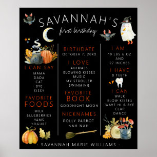 Poster Petit Boo   Premier anniversaire d'Halloween, une 