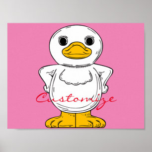 Poster Petit canard blanc debout Thunder_Cove