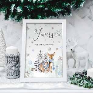 Poster Petit Cerf Bébé garçon Favore l'affiche