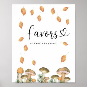 Poster petit champignon sur le chemin de la chute Favors