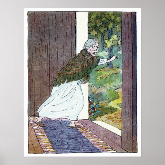 Poster Petit Chaperon Rouge : Grand-Mère S'Est Écoulé (Devant)