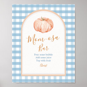 Poster Petit Citrouille Boho Blue En vichy Mom-osa Bar