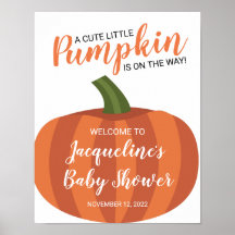 Petit Citrouille En Chemin Baby shower Automne Acc