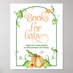 Poster Petit Citrouille Livres de douche pour bébé Pannea