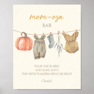 Poster Petit Citrouille Vêtements d'automne Fille Maman-o