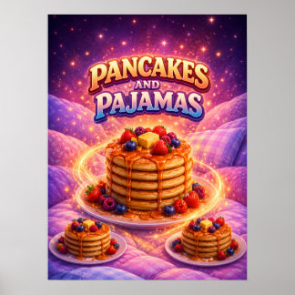 Poster Petit déjeuner crêpe cosmique