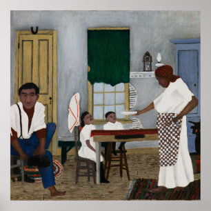 Poster Petit déjeuner du dimanche matin -Horace Pippin
